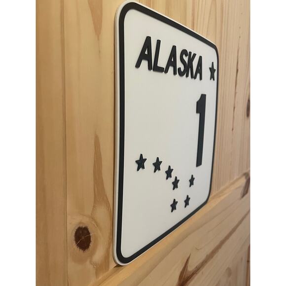 Alaska State Route 1 Highway Marker Road Sign Travel Other Numbers Available - Picture 2 of 2